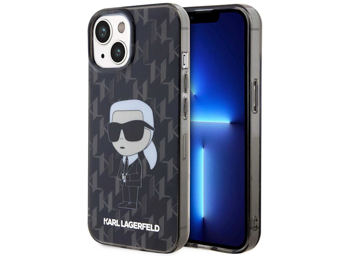 Karl Lagerfeld Ikonik Karl Monogram Case Zwart - iPhone 15 hoesje