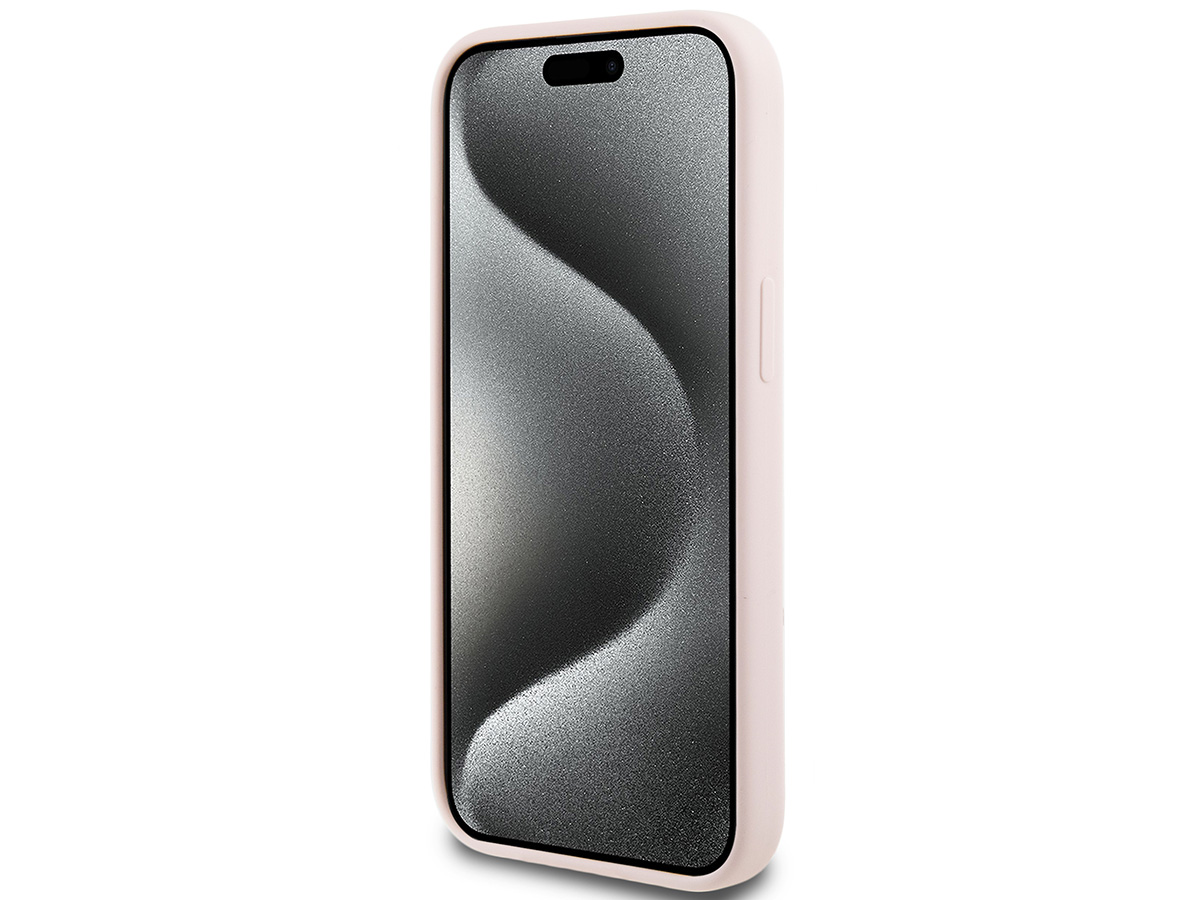 Karl Lagerfeld Metal Signature Case Roze - iPhone 15/14/13 hoesje