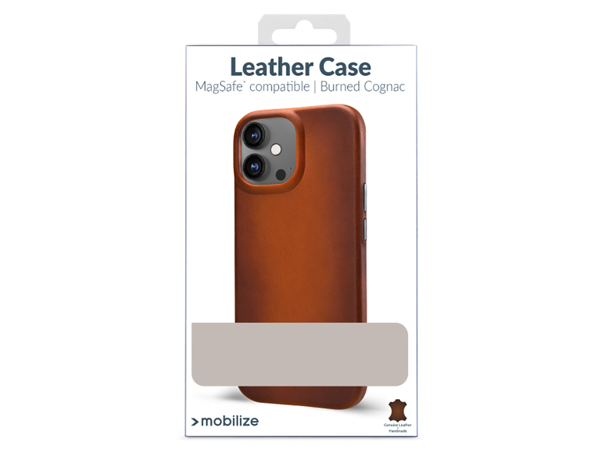 Mobilize MagSafe Leather Case Burned Cognac - iPhone 15 hoesje