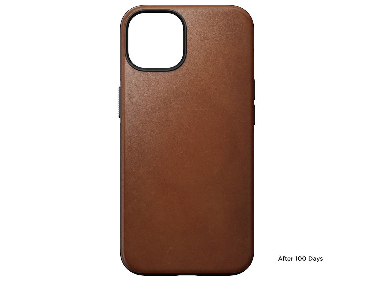 Nomad Modern Leather Case Cognac - iPhone 15 hoesje