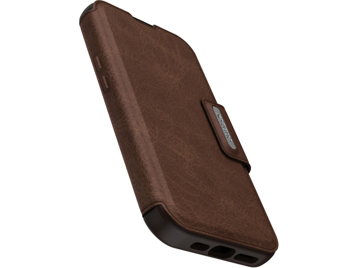 Otterbox Strada Leather MagSafe Folio Bruin - iPhone 15 hoesje