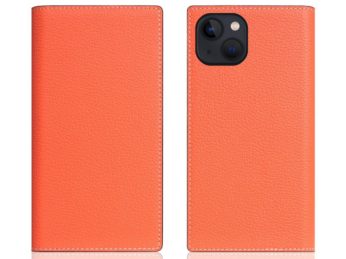 SLG Design D8 2in1 Leather Folio Coral - iPhone 15 hoesje