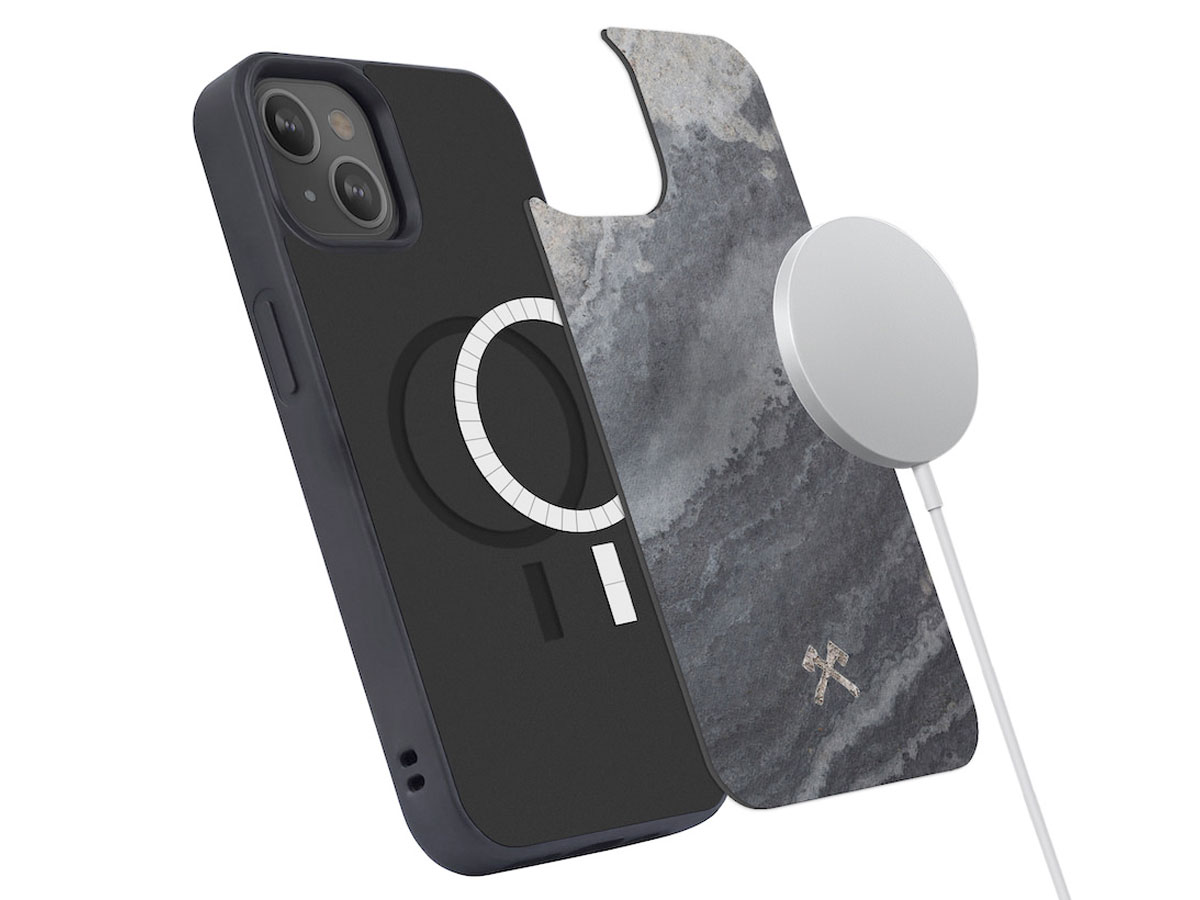 Woodcessories Stone MagSafe Case - iPhone 15 hoesje van Steen