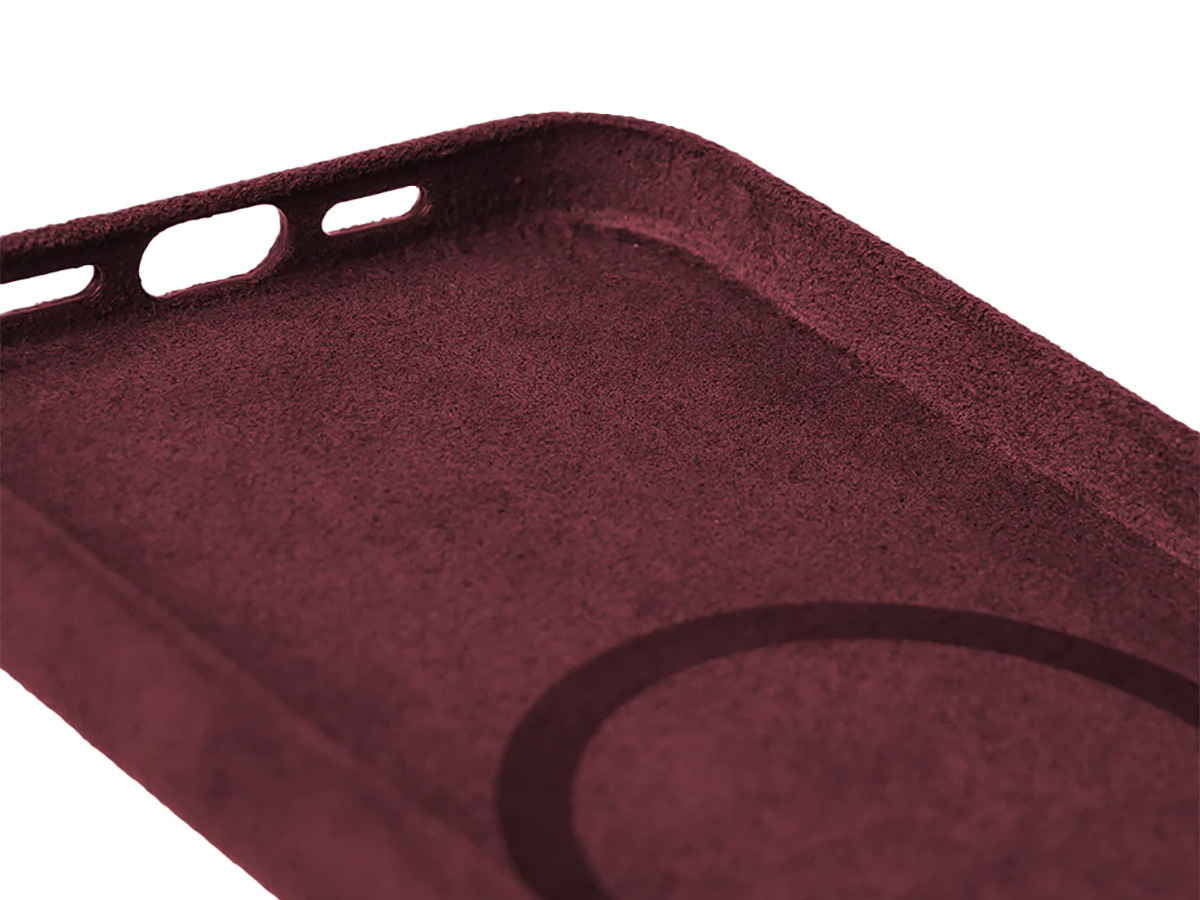 Alcanside Alcantara MagSafe Case Red - iPhone 15 Plus hoesje