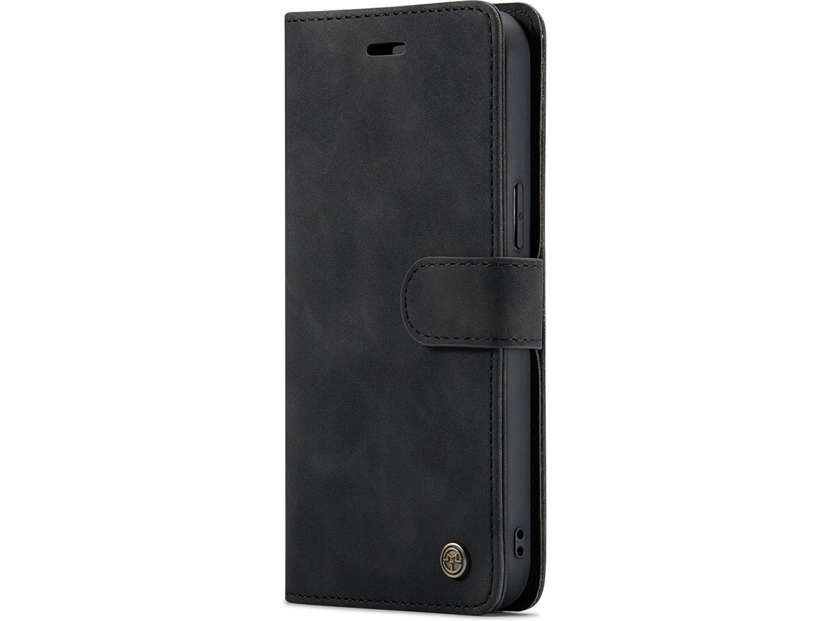 CaseMania 2in1 Magnetic Bookcase Zwart - iPhone 15 Plus Hoesje