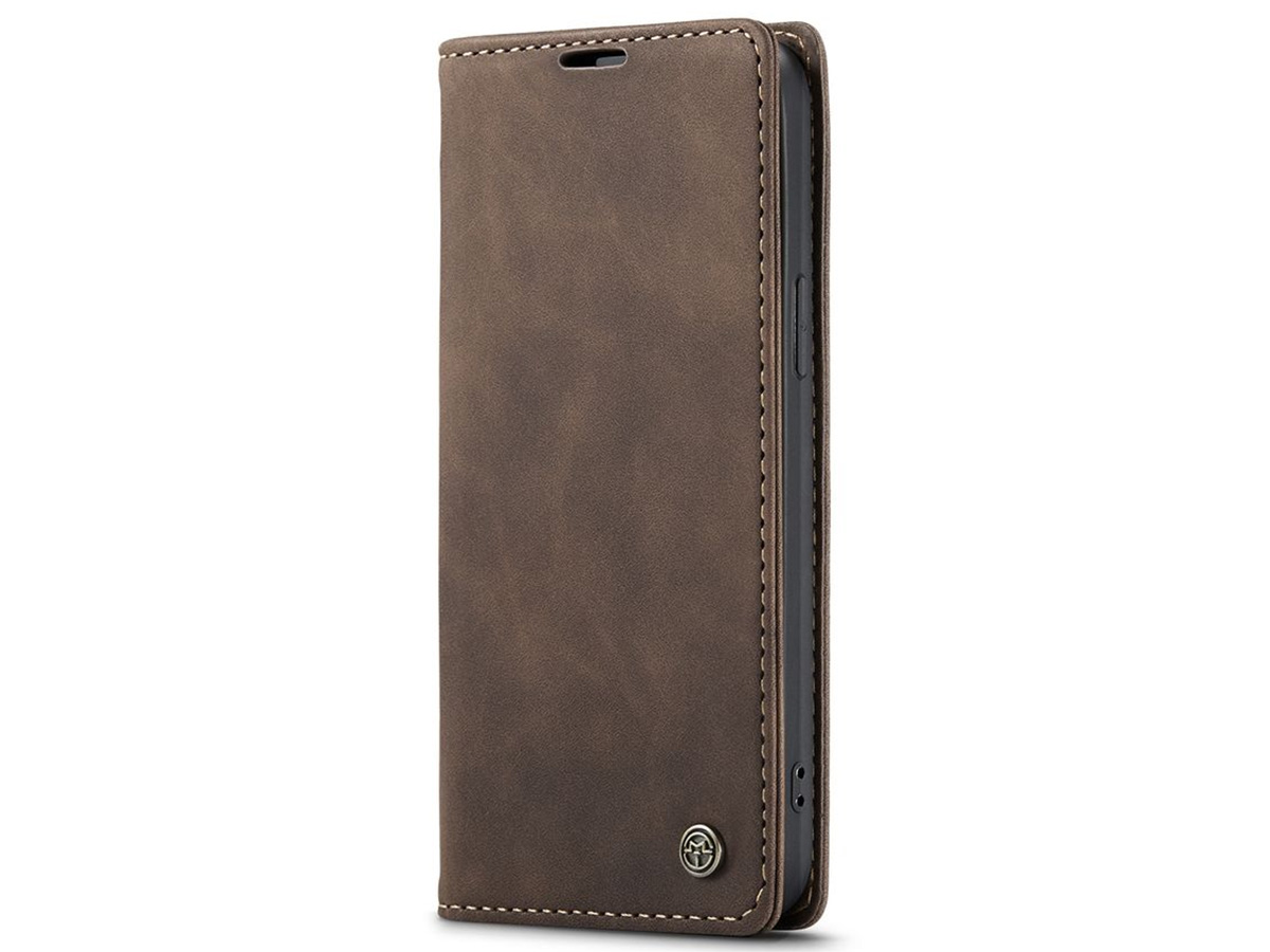 CaseMania Vintage Slim Bookcase Bruin - iPhone 15 Plus hoesje