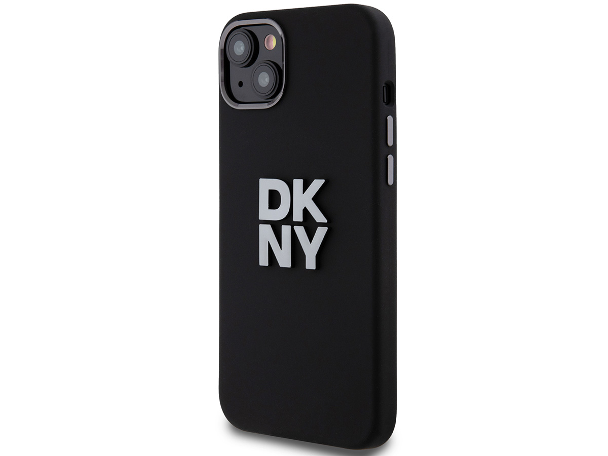 DKNY Silicone Case Zwart - iPhone 14 Plus/15 Plus hoesje