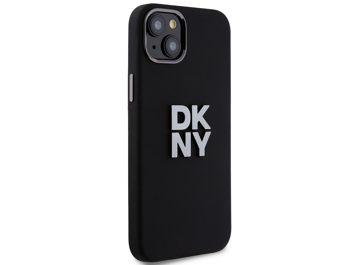 DKNY Silicone Case Zwart - iPhone 14 Plus/15 Plus hoesje