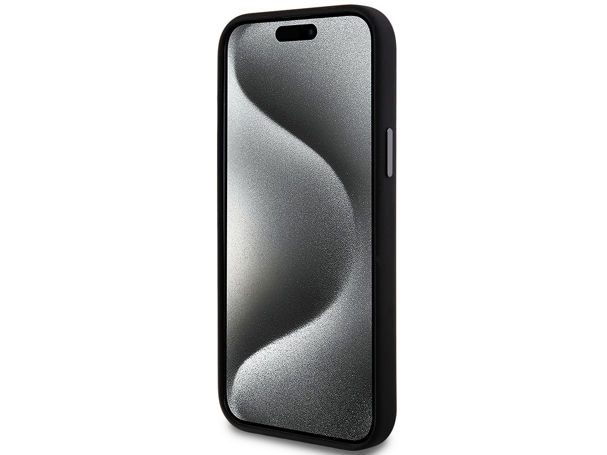 DKNY Silicone Case Zwart - iPhone 14 Plus/15 Plus hoesje