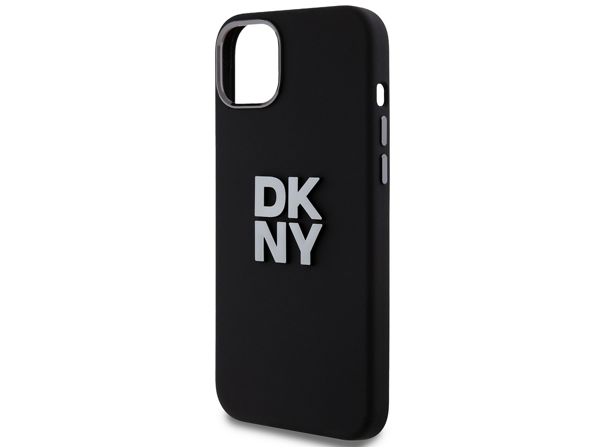 DKNY Silicone Case Zwart - iPhone 14 Plus/15 Plus hoesje