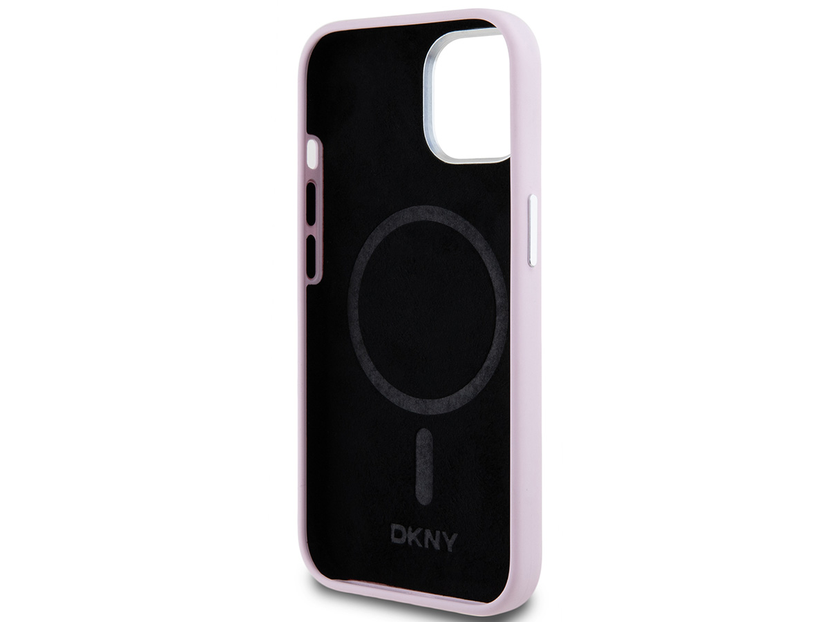 DKNY Silicone MagSafe Case Roze - iPhone 14 Plus/15 Plus hoesje