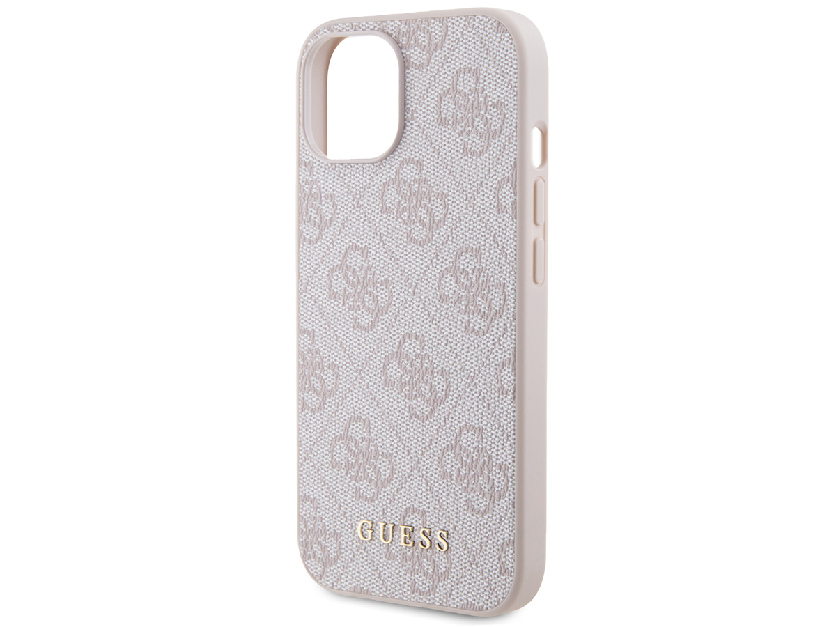 Guess 4G Monogram Case Roze - iPhone 15 Plus hoesje