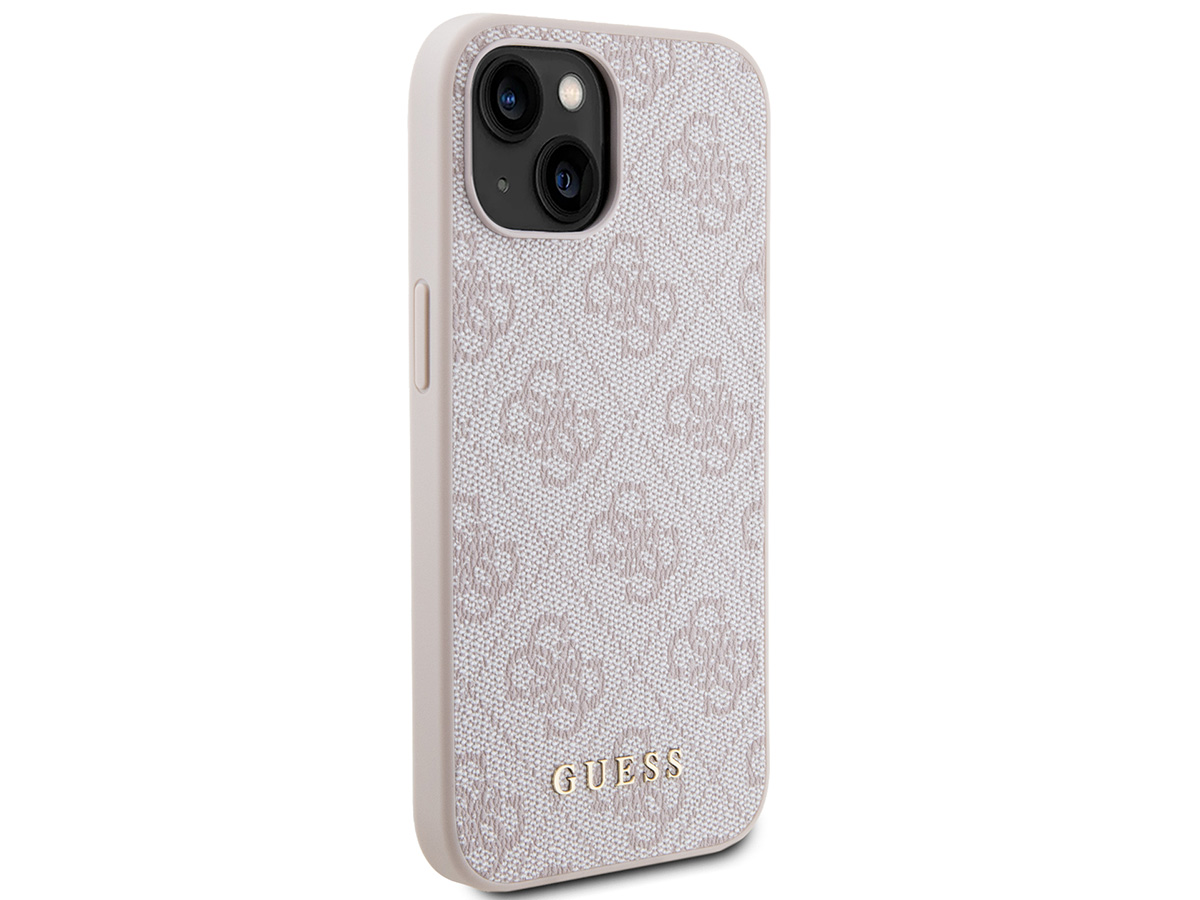 Guess 4G Monogram Case Roze - iPhone 15 Plus hoesje