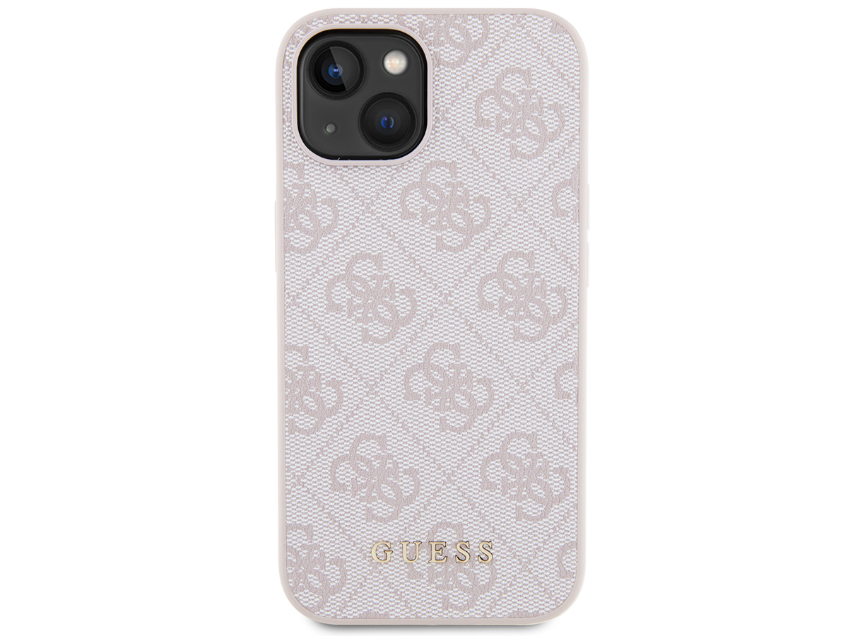 Guess 4G Monogram Case Roze - iPhone 15 Plus hoesje