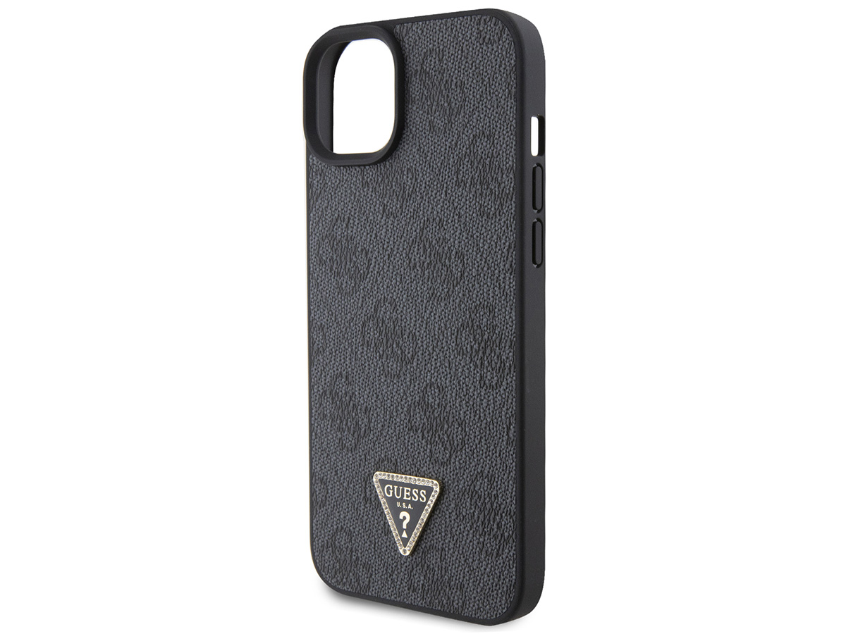 Guess Strass Triangle Monogram Case Grijs - iPhone 14 Plus/15 Plus hoesje