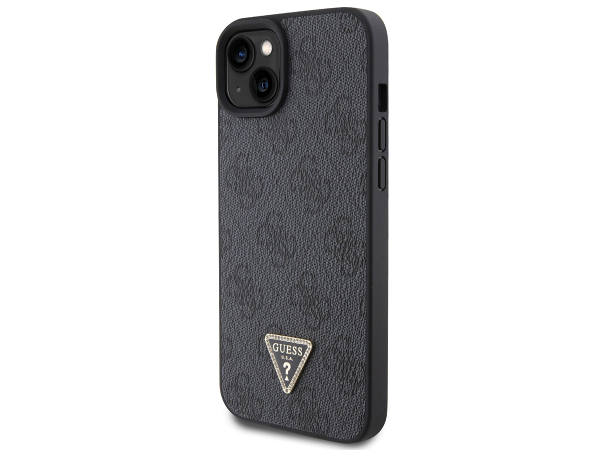 Guess Strass Triangle Monogram Case Grijs - iPhone 14 Plus/15 Plus hoesje