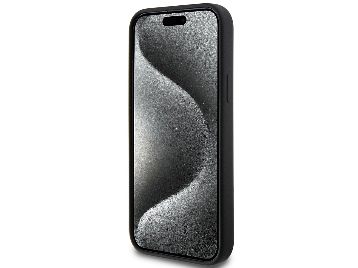 Karl Lagerfeld Metal Signature Case Zwart - iPhone 14 Plus/15 Plus hoesje