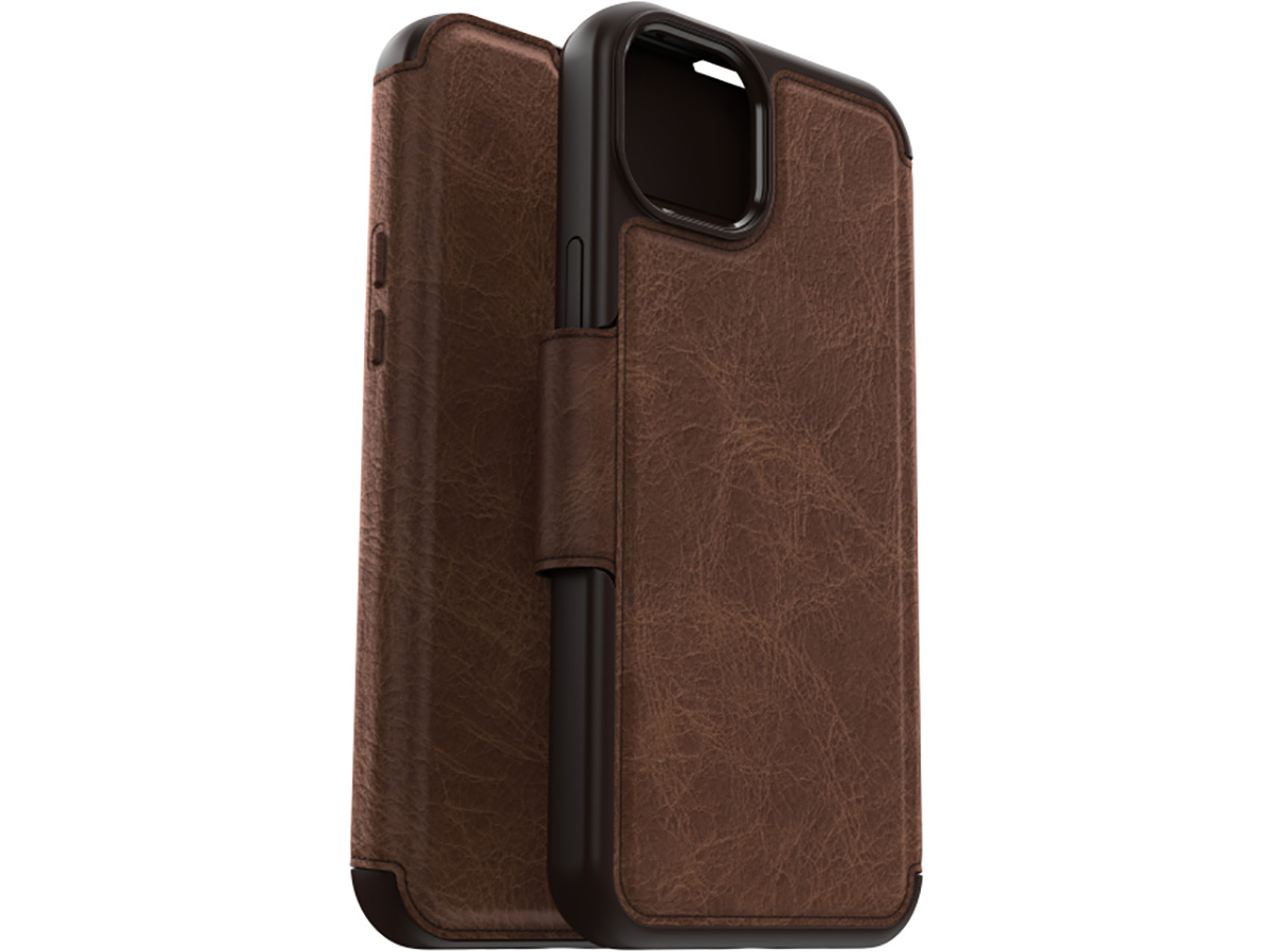 Otterbox Strada Leather MagSafe Folio Bruin - iPhone 15 Plus hoesje