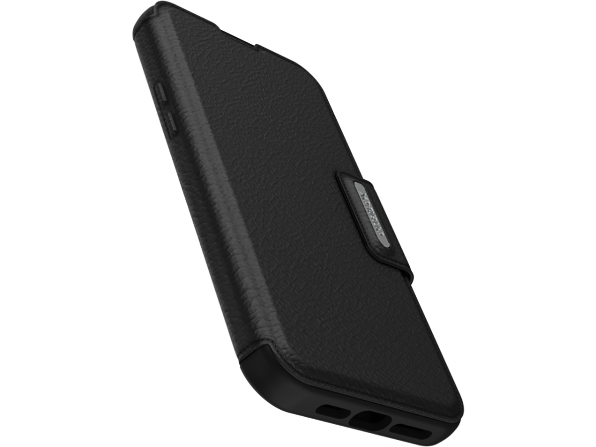 Otterbox Strada Leather MagSafe Folio Zwart - iPhone 15 Plus hoesje