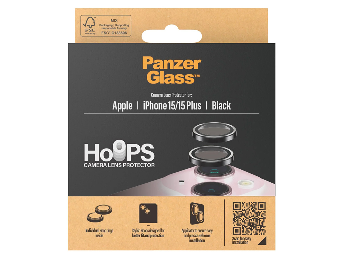PanzerGlas Camera Lens Protector Hoops voor iPhone 15 & 15 Plus