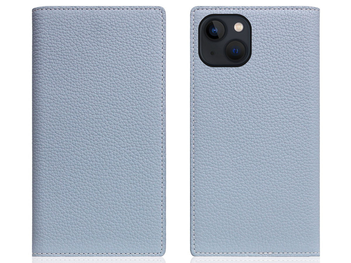 SLG Design D8 2in1 Leather Folio Powder Blue - iPhone 15 Plus hoesje