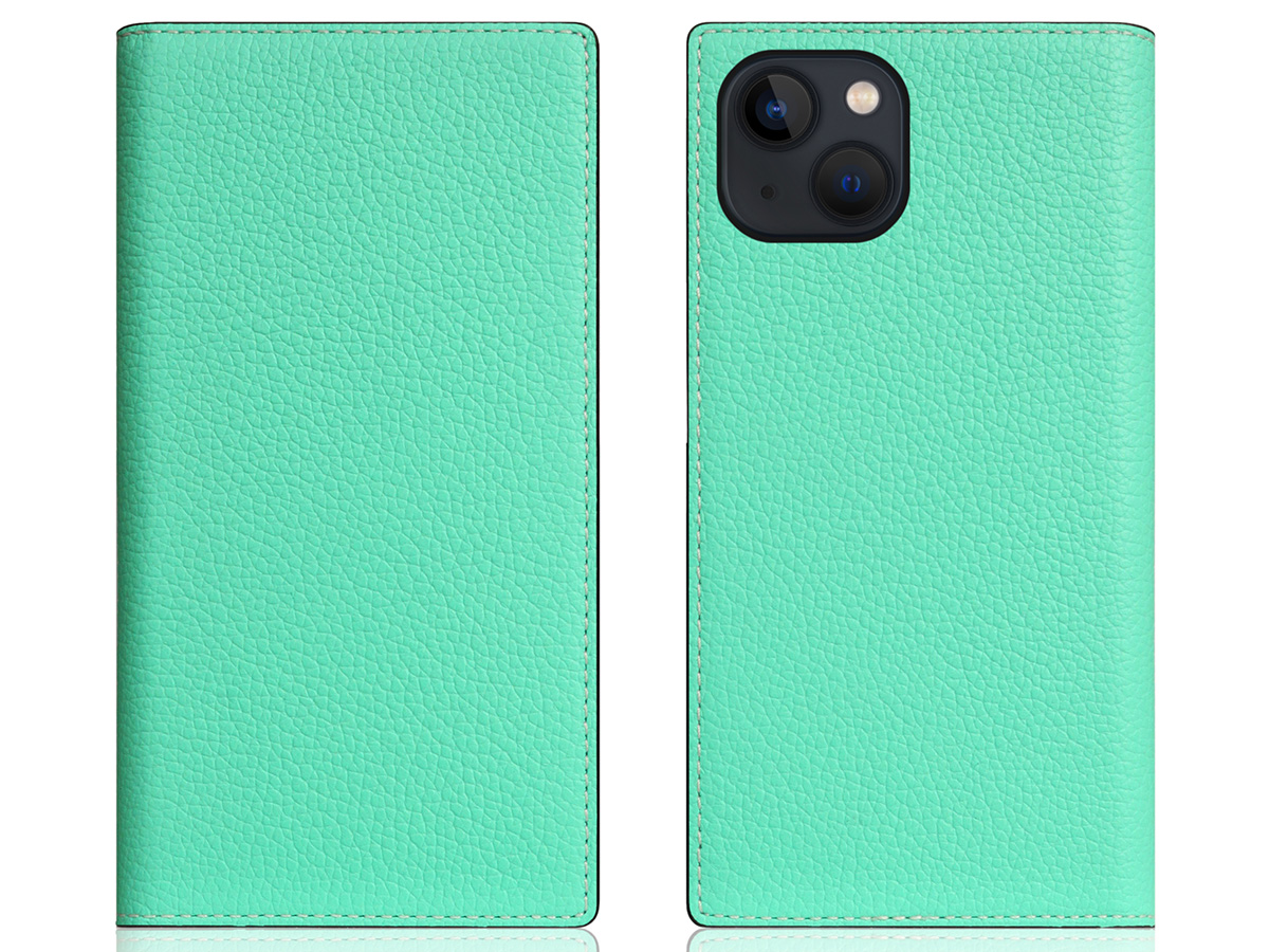 SLG Design D8 2in1 Leather Folio Teal - iPhone 15 Plus hoesje