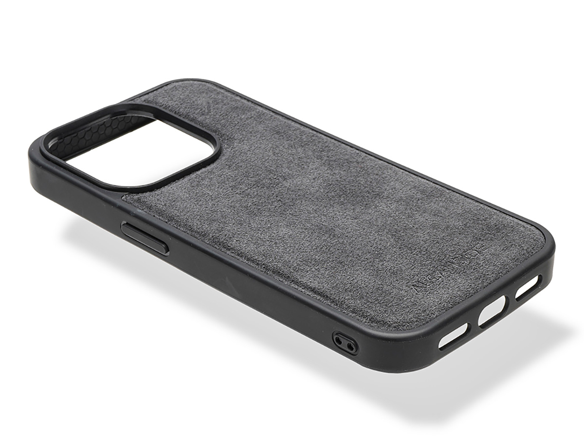 Alcanside Alcantara MagSafe Back Case Space Grey - iPhone 15 Pro hoesje