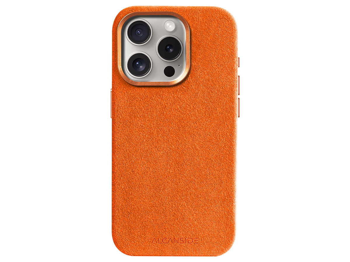 Alcanside Alcantara MagSafe Case Oranje - iPhone 15 Pro hoesje