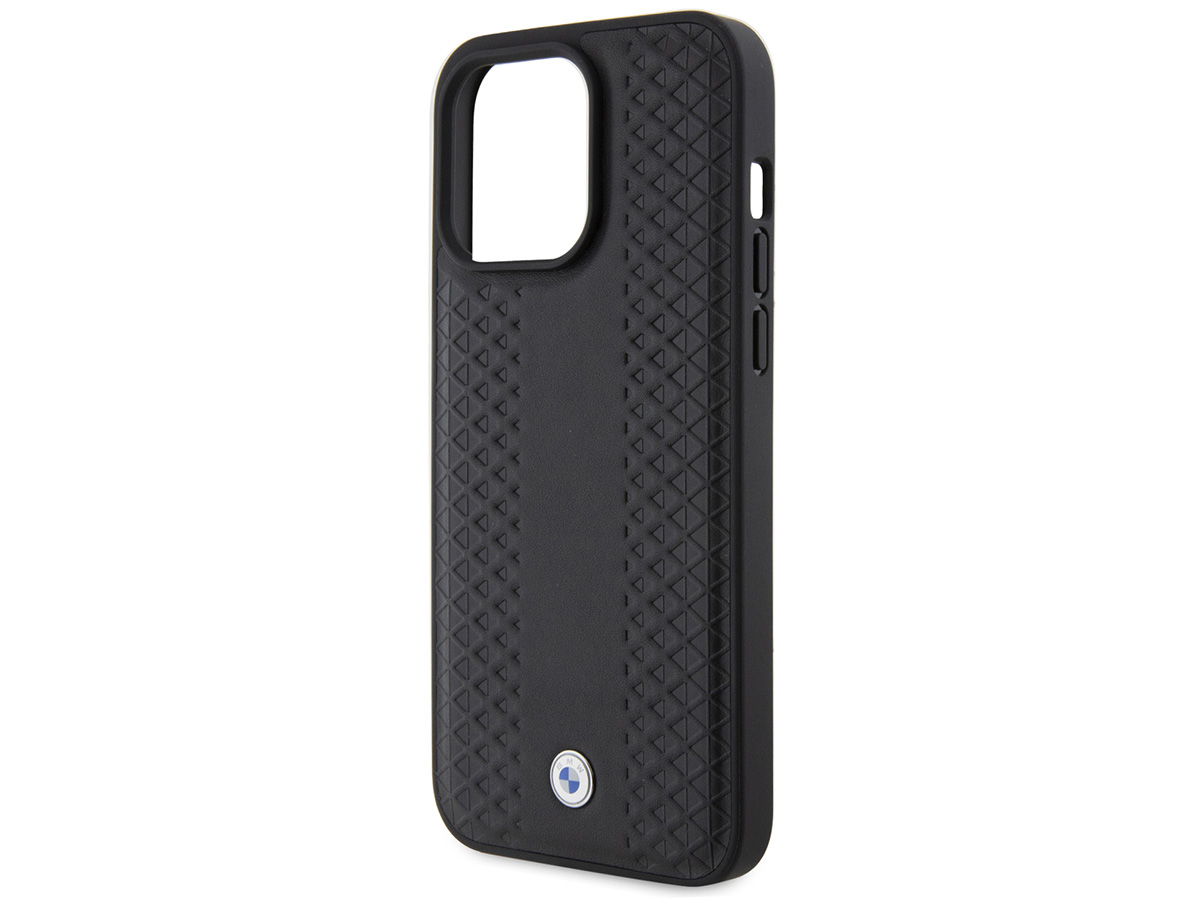 BMW Signature Tracks Leather Case - iPhone 15 Pro hoesje