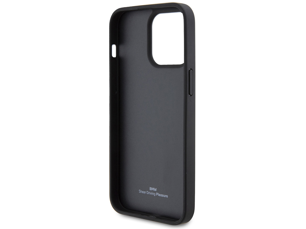 BMW Signature Tracks Leather Case - iPhone 15 Pro hoesje