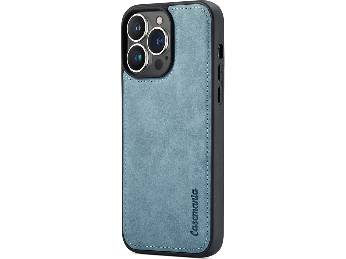 CaseMania 2in1 Magnetic Bookcase Aqua - iPhone 15 Pro Hoesje
