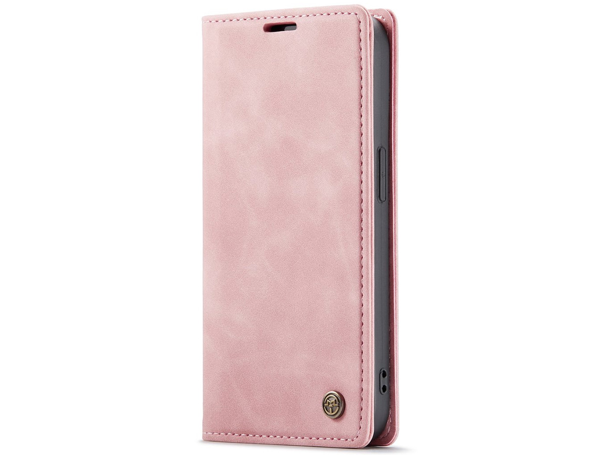 CaseMe Vintage Slim Bookcase Roze - iPhone 15 Pro hoesje