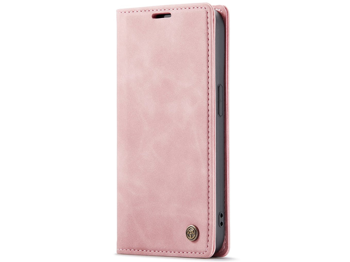 CaseMania Vintage Slim Bookcase Roze - iPhone 15 Pro hoesje