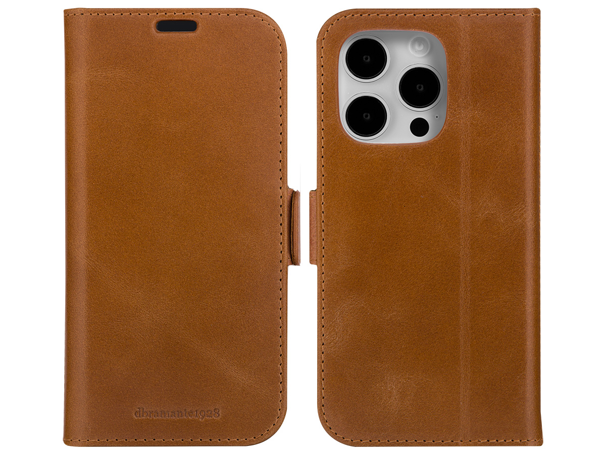 dbramante1928 Copenhagen Case Tan - Leren iPhone 15 Pro hoesje