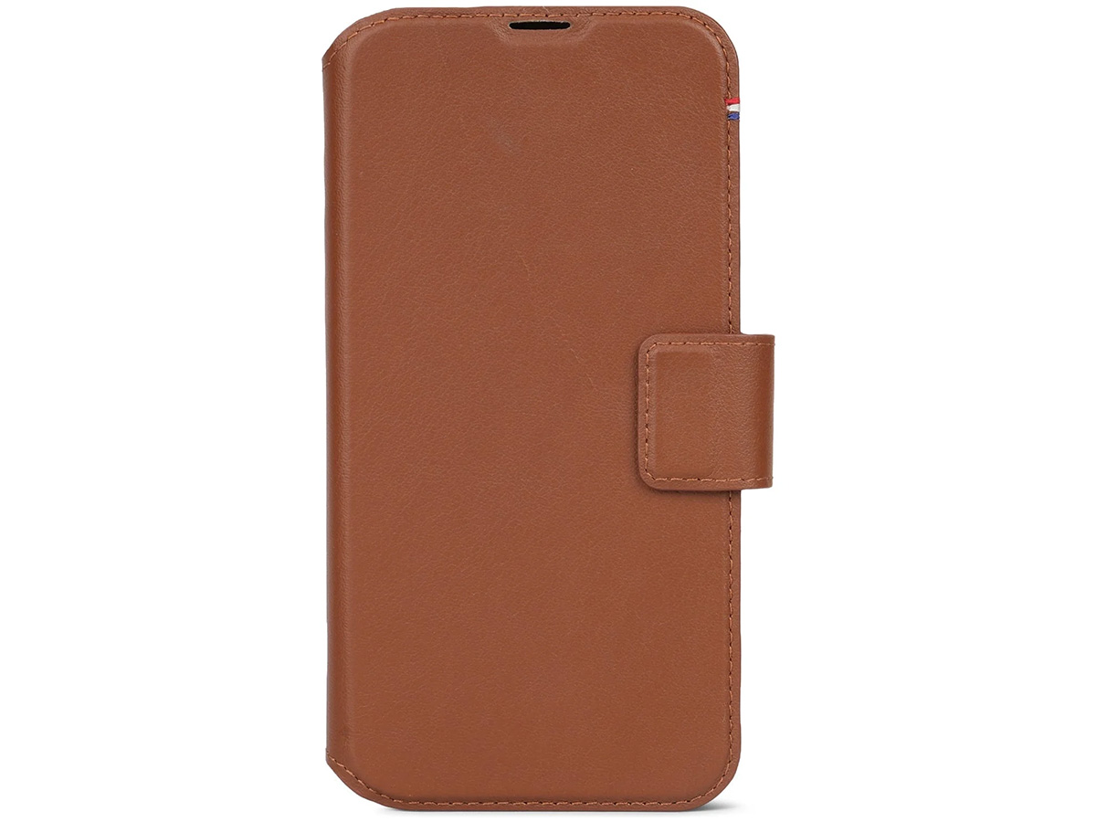 Decoded Leather Detachable Wallet Case Tan - iPhone 15 Pro hoesje