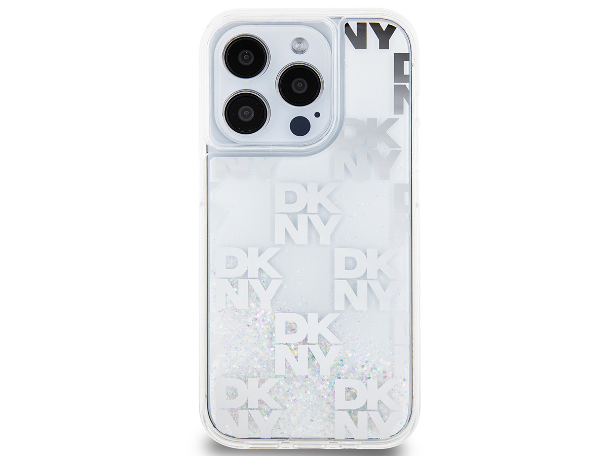 DKNY Liquid Glitter Case Clear - iPhone 15 Pro hoesje