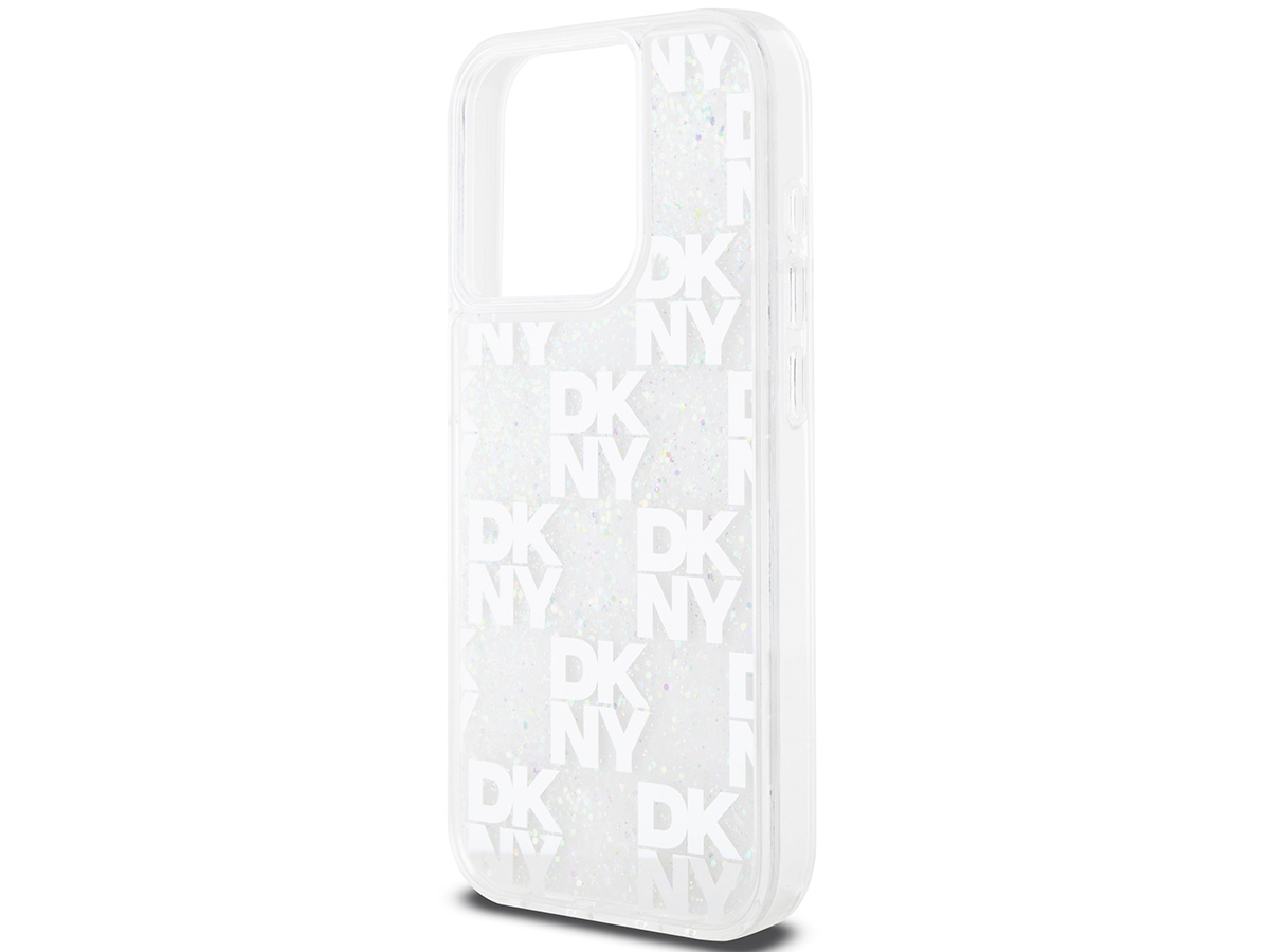 DKNY Liquid Glitter Case Clear - iPhone 15 Pro hoesje