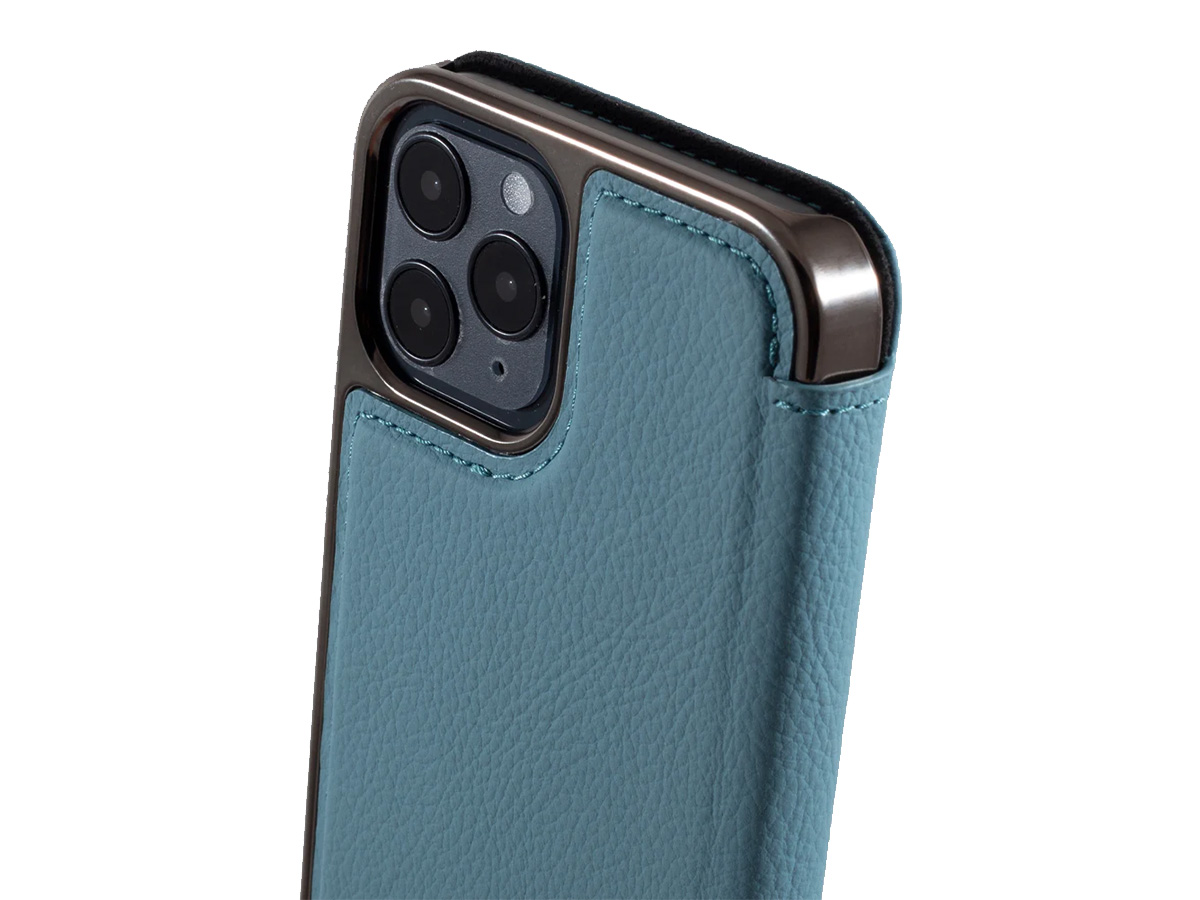 Greenwich Blake MagSafe Leather Folio Tahiti Blue - iPhone 15 Pro Hoesje