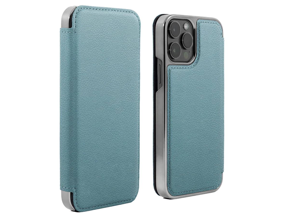 Greenwich Blake MagSafe Leather Folio Tahiti Blue - iPhone 15 Pro Hoesje