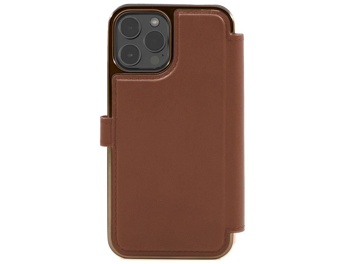 Greenwich Oxford MagSafe Folio Saddle Tan - iPhone 15 Pro Hoesje