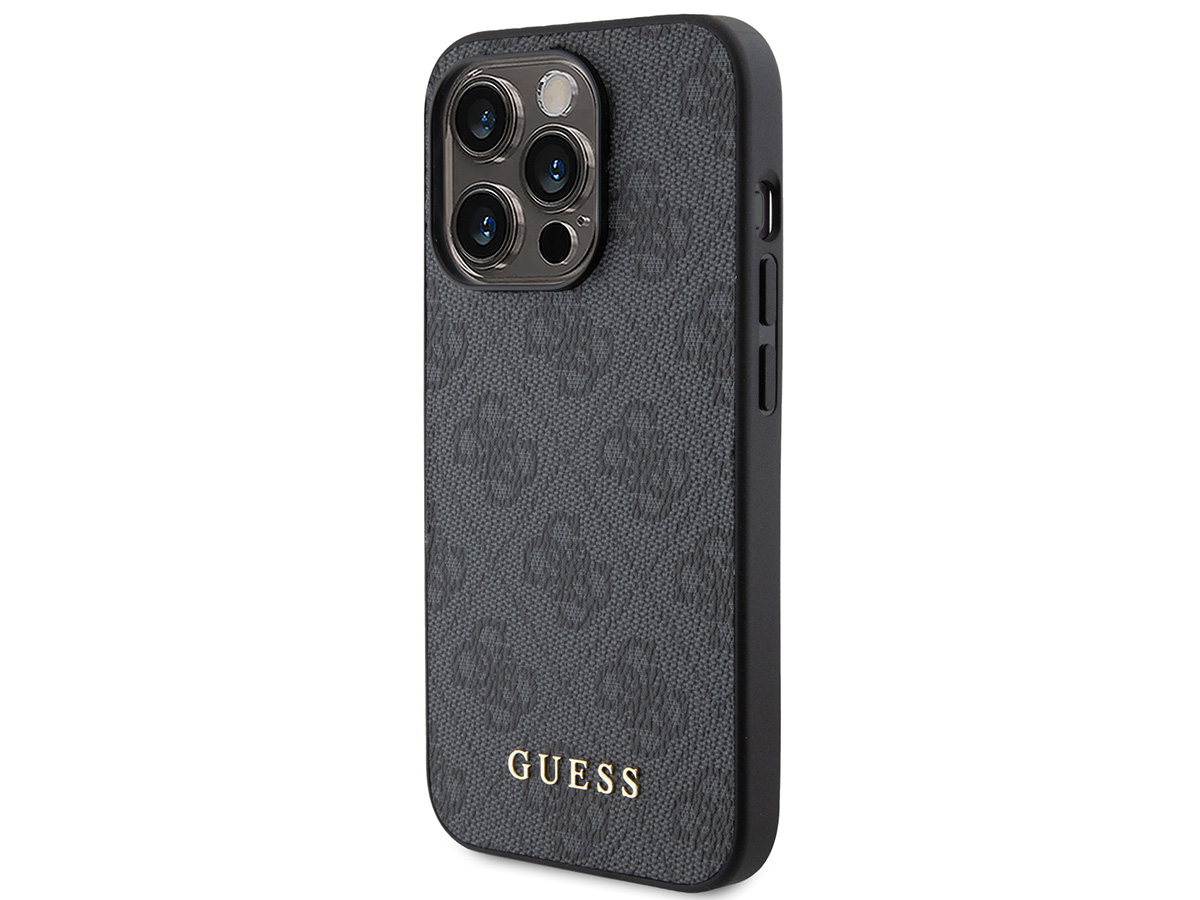 Guess 4G Monogram Case Grijs - iPhone 15 Pro hoesje