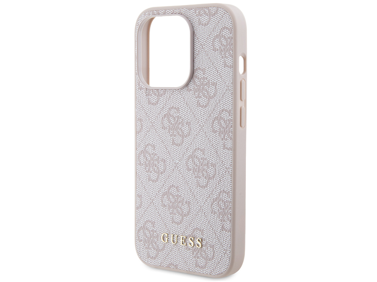 Guess 4G Monogram Case Roze - iPhone 15 Pro hoesje