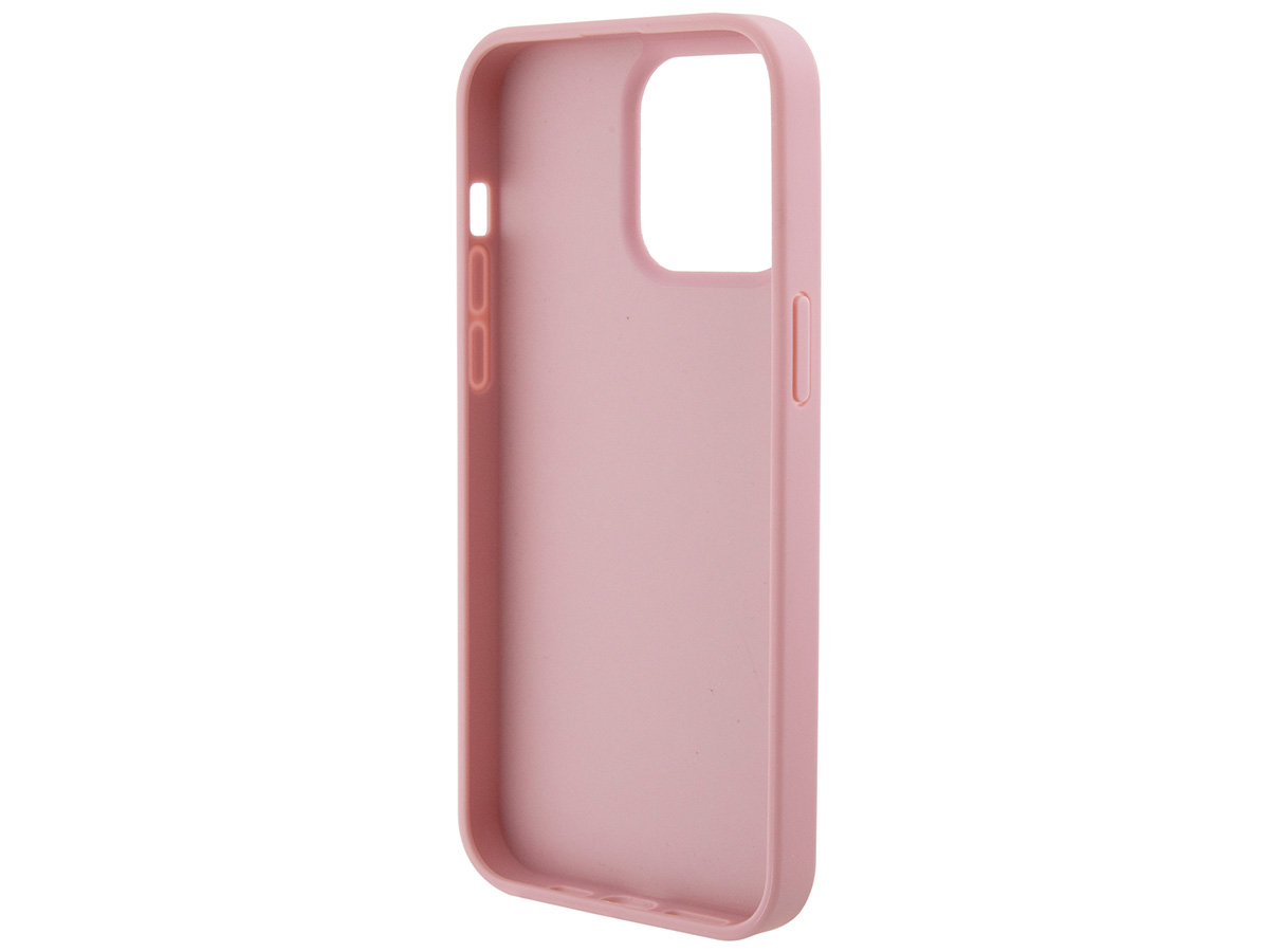 Guess 4G Monogram Stamped Case Roze - iPhone 15 Pro hoesje