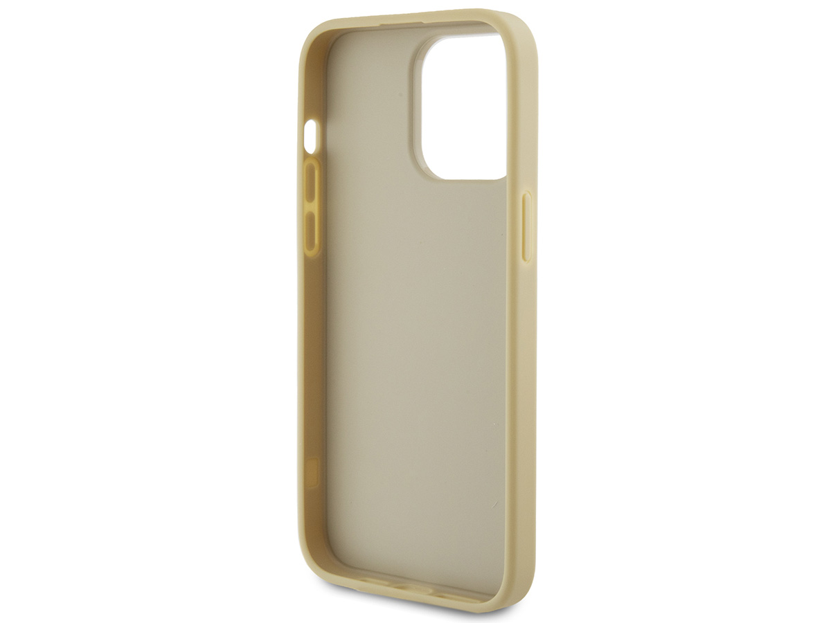 Guess Big 4G Glitter Case Goud - iPhone 15 Pro hoesje