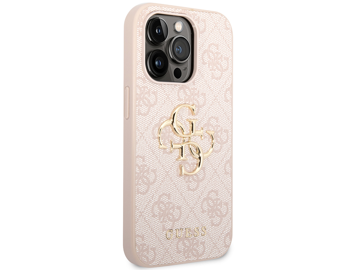 Guess Big 4G Monogram Case Roze - iPhone 15 Pro hoesje