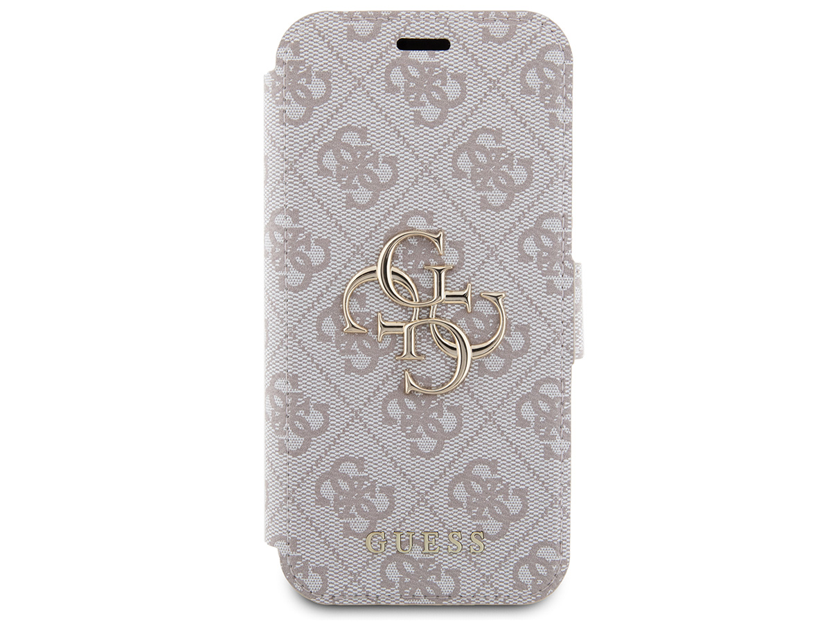 Guess Big 4G Monogram Bookcase Roze - iPhone 15 Pro hoesje