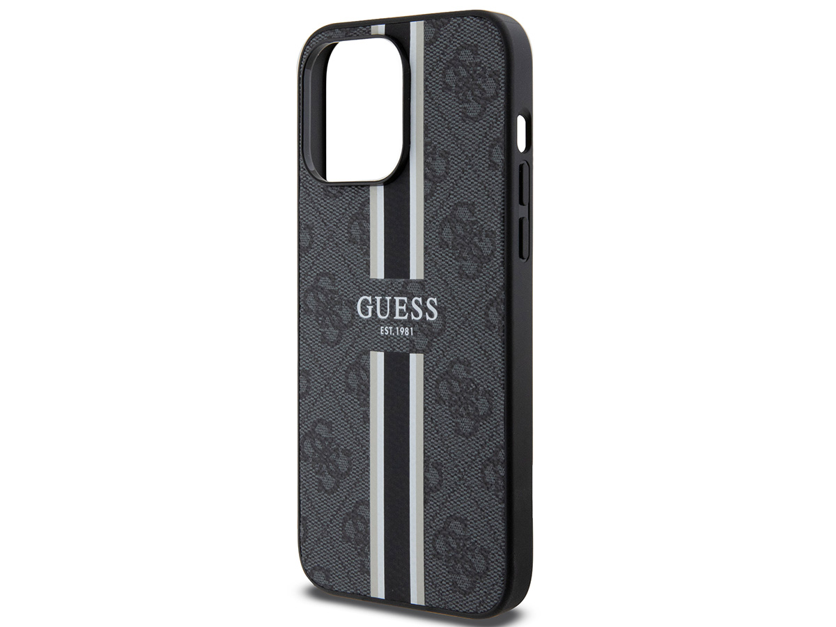 Guess College Monogram Case Grijs - iPhone 15 Pro hoesje