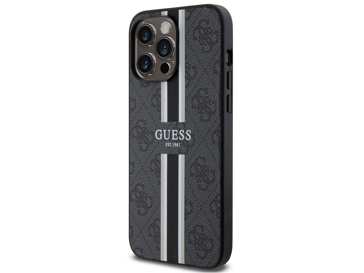 Guess College Monogram Case Grijs - iPhone 15 Pro hoesje