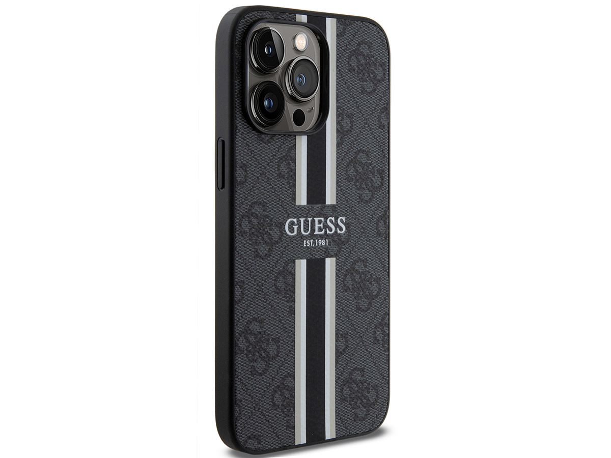 Guess College Monogram Case Grijs - iPhone 15 Pro hoesje