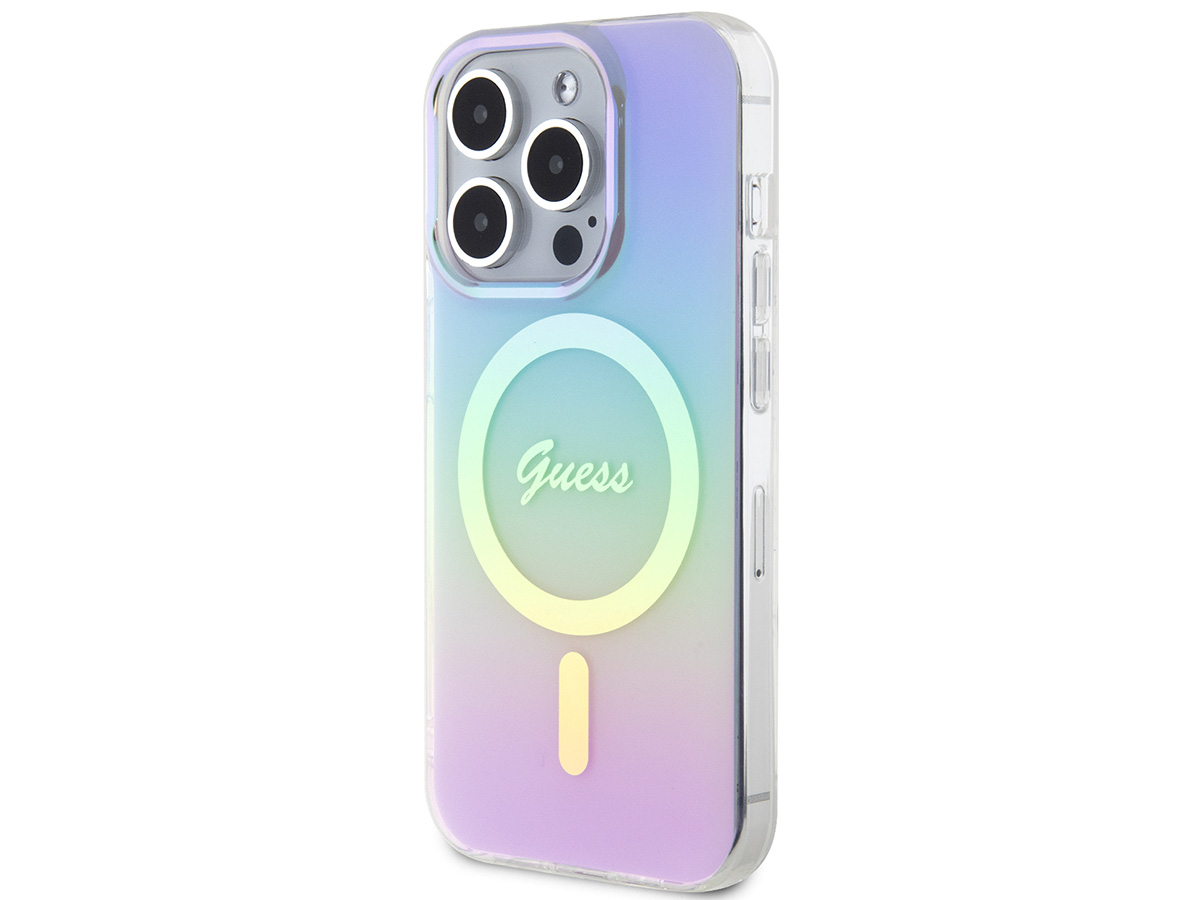 Guess Rainbow MagSafe TPU Case - iPhone 15 Pro hoesje